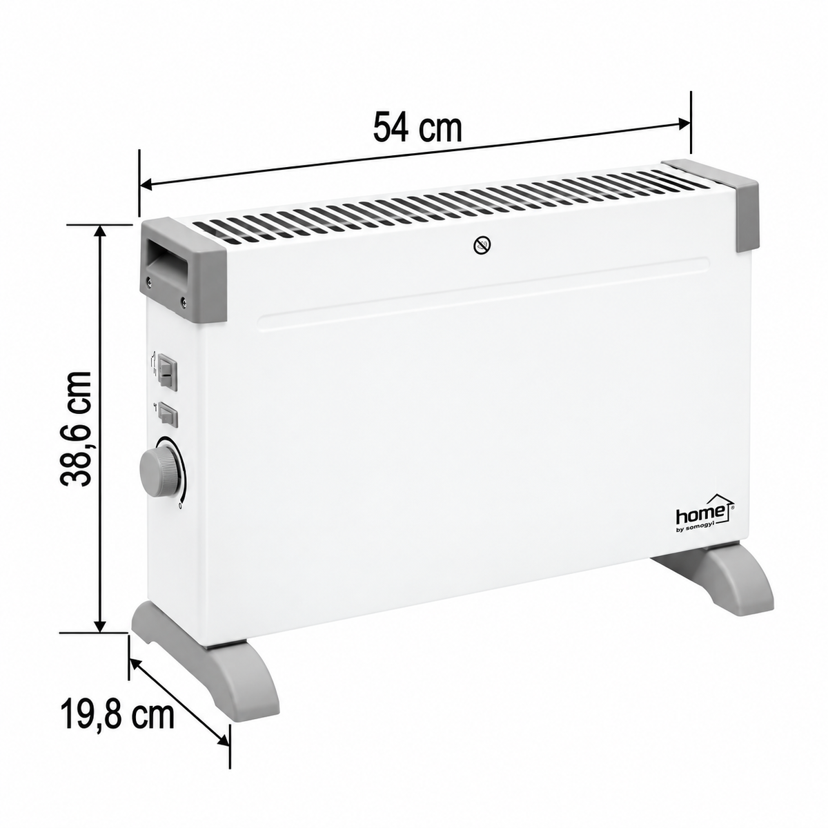 HOME FK343TURBO Grejalica konvektorska sa ventilatorom, 750/1250/2000W