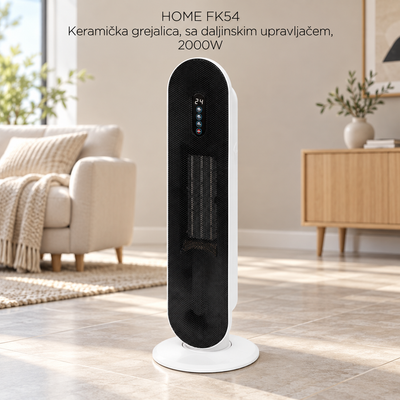 HOME FK54 Keramička grejalica, sa daljinskim upravljačem, 2000W