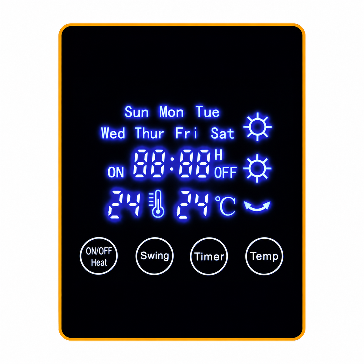 HOME FKF59201 Nazidna grejalica sa ventilatorom, 2000 W, LED displej