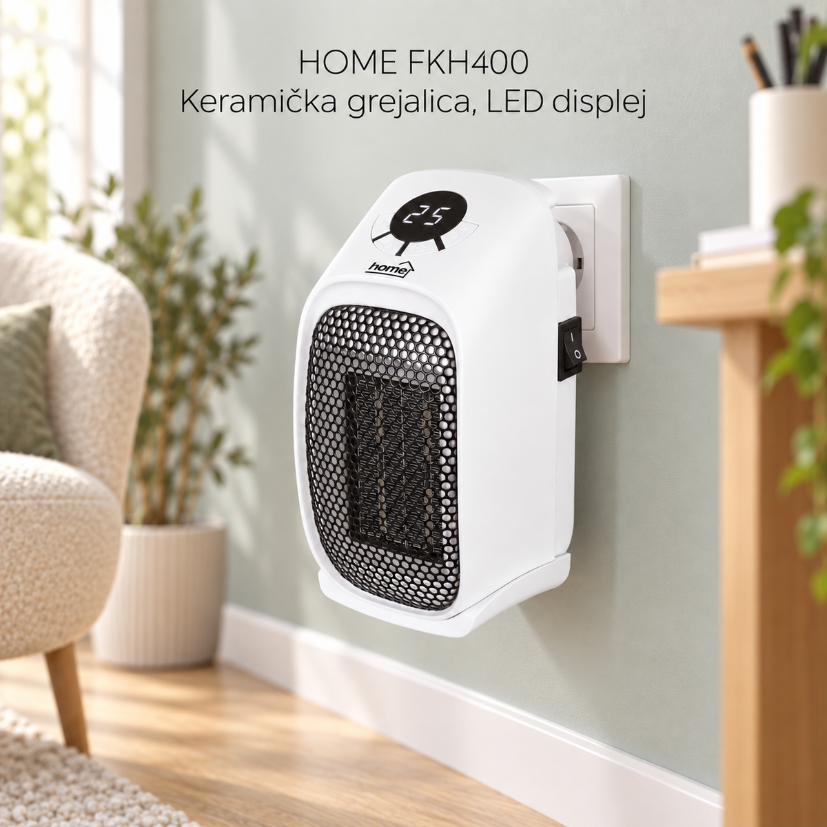 HOME FKH400 Keramička grejalica, LED displej