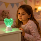 Heart gliter RGB lampa na baterije