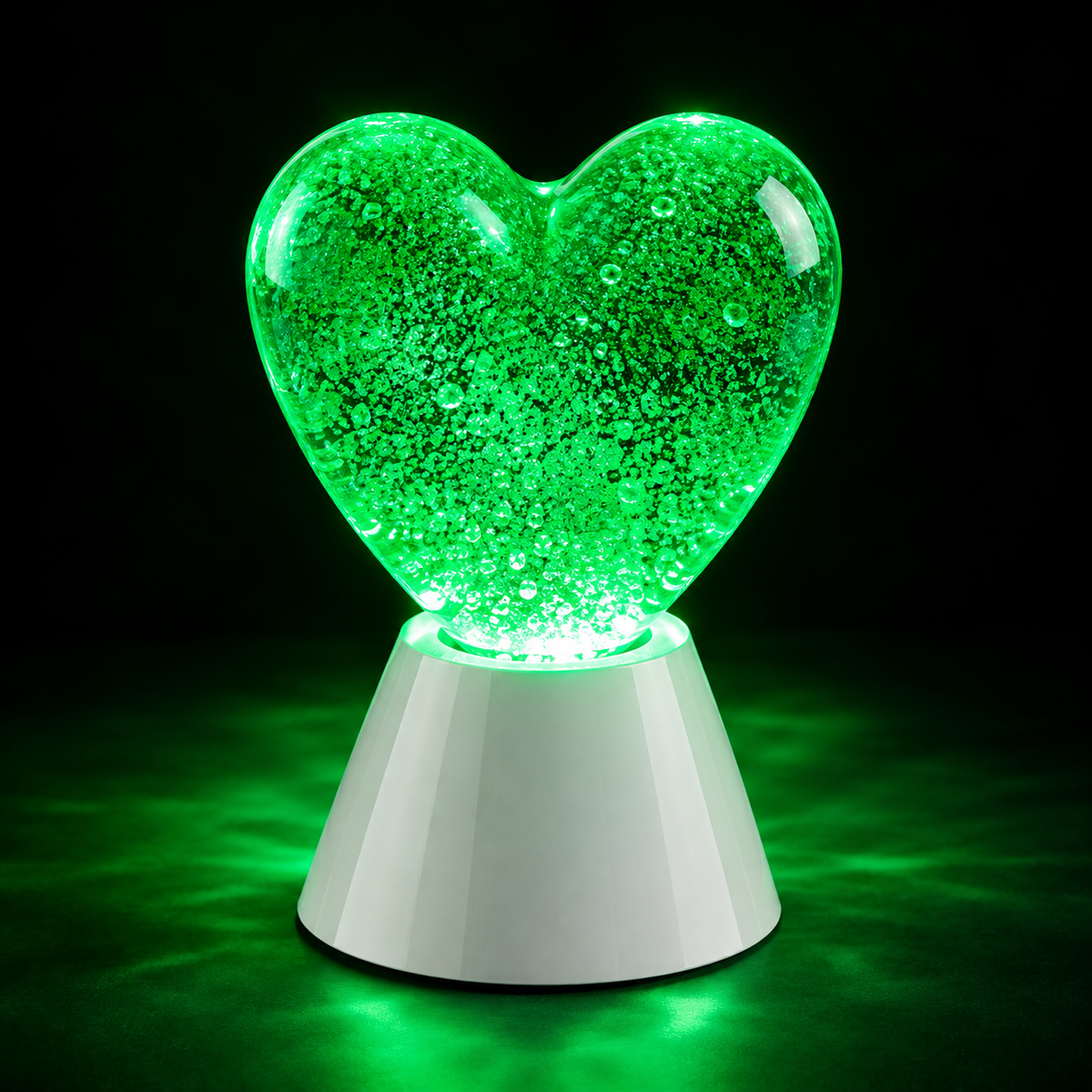 Heart gliter RGB lampa na baterije
