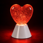 Heart gliter RGB lampa na baterije