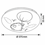 Hedgy plafonjera dečija LED 24W 3000K 37 5cm ježić