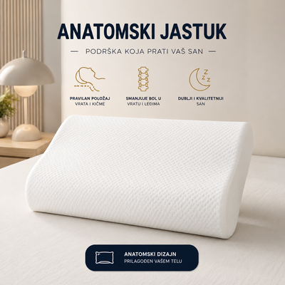 SleepForm Memory Jastuk – anatomska udobnost i podrška tokom cele noći