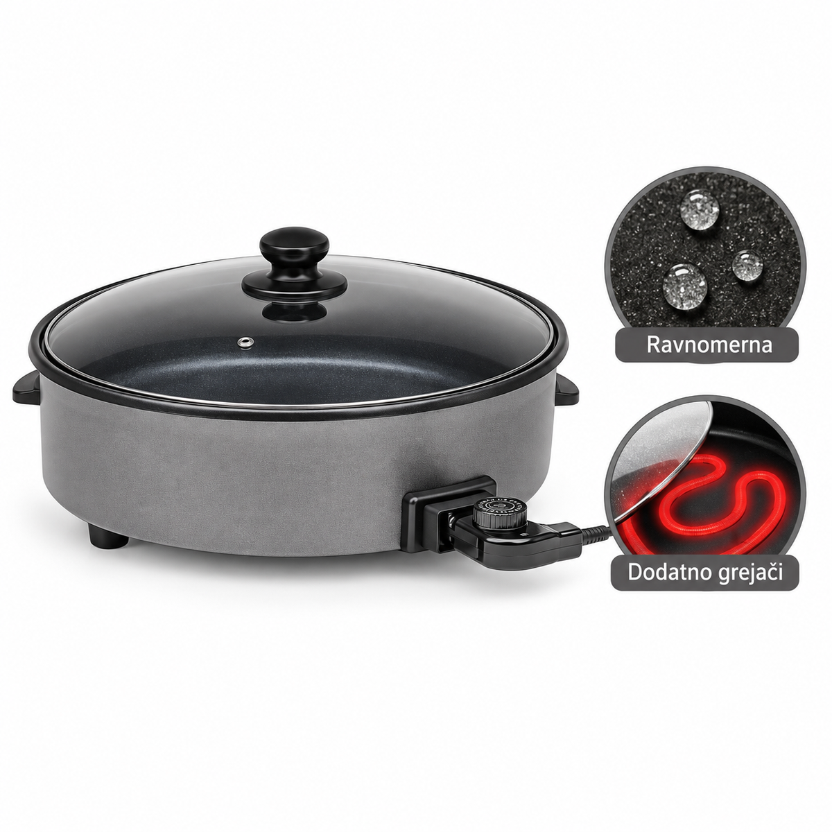 ISKRA električni tiganj 1500W EPP-40-9CR-DH