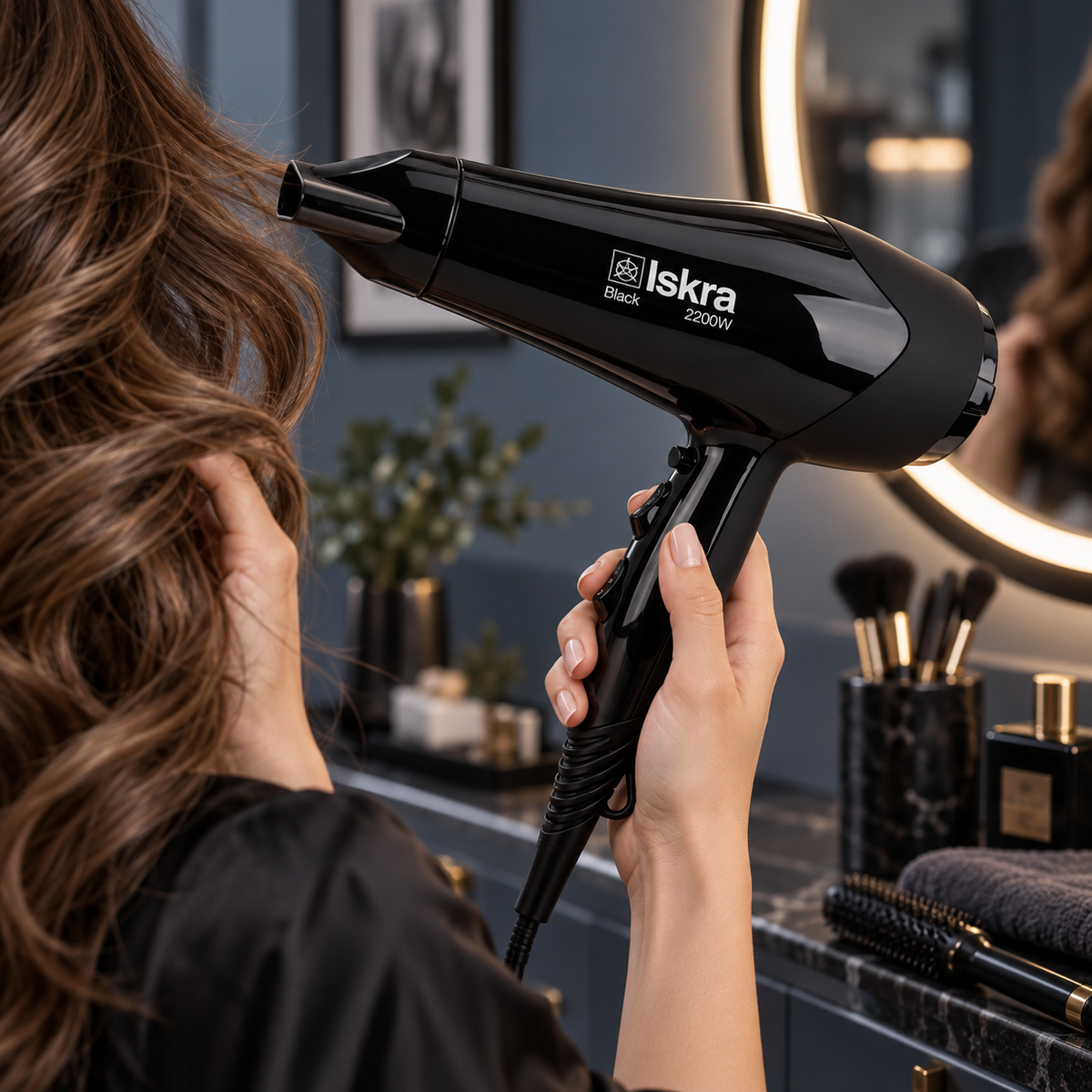 ISKRA fen za kosu 2200W RH-1827M-5/BK