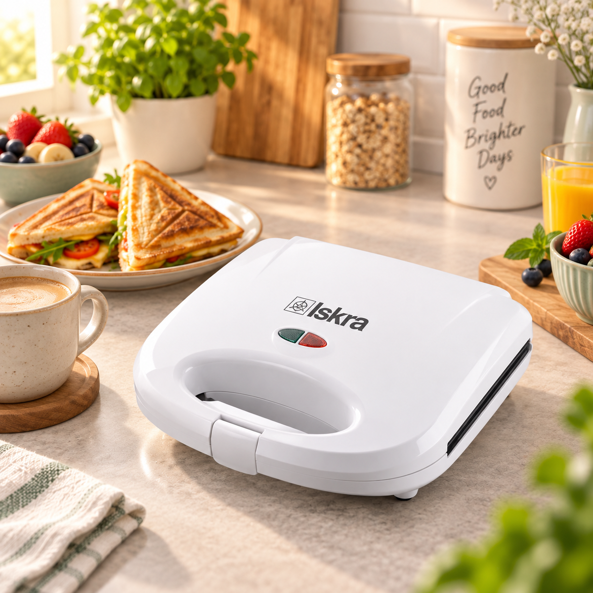 ISKRA sendvič toster 800W SM-2-WH