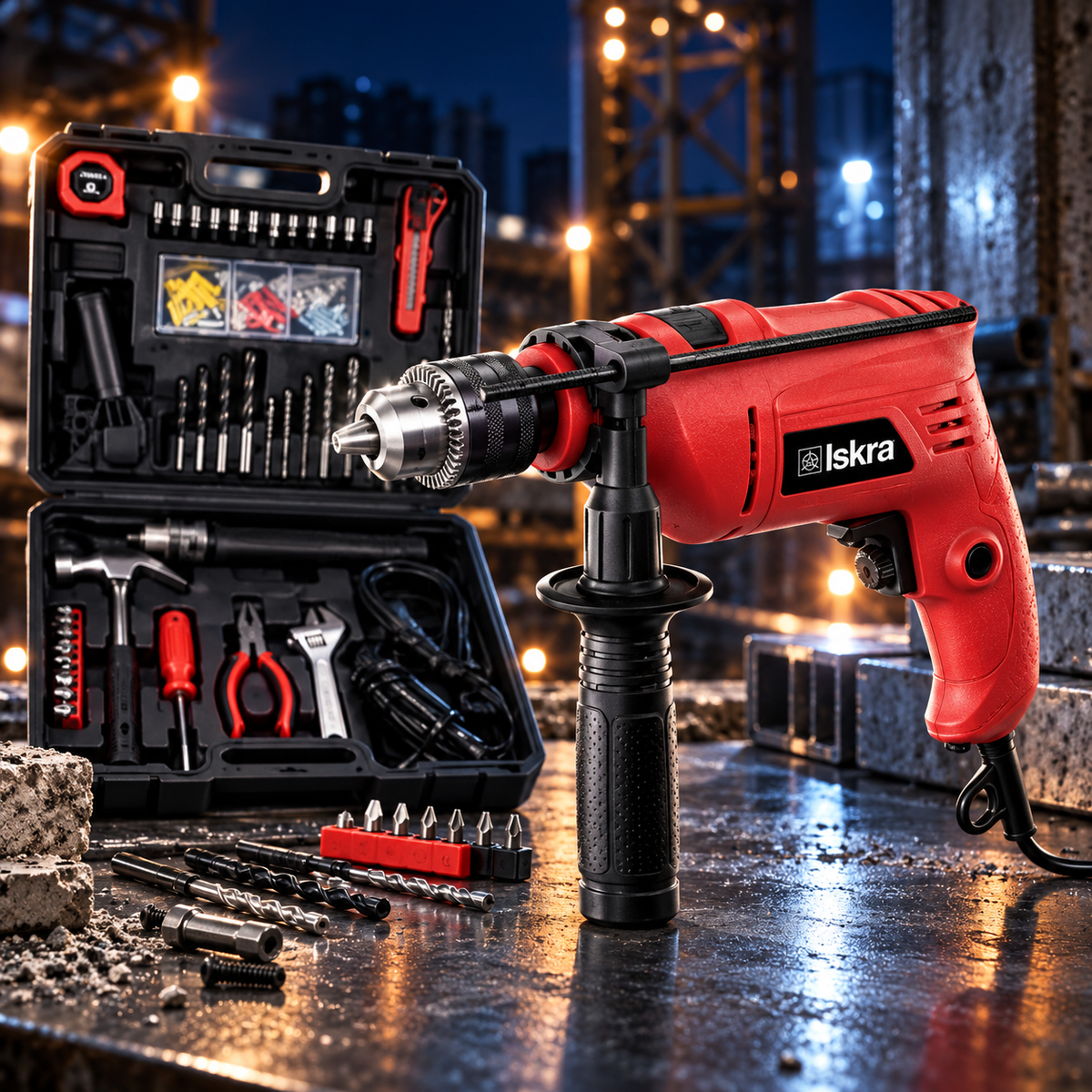 ISKRA vibraciona bušilica sa setom alata GX-BMC002