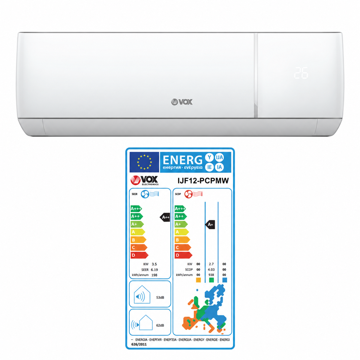 Inverter klima uređaj VOX IJF12-PCPMW VOX-IJF12-PCPMW