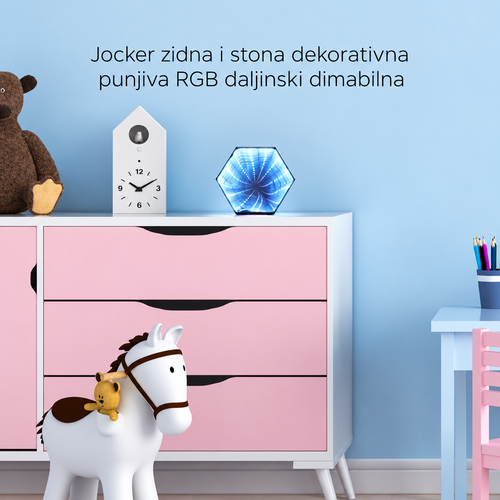 Jocker zidna i stona dekorativna punjiva samo RGB daljinski dimabilna