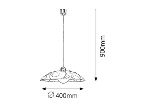 Jolly Visilica D40 E27 60W hrom
