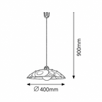 Jolly Visilica D40 E27 60W hrom