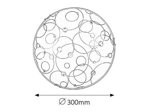 Jolly plafonjera 300x300 E27 60W