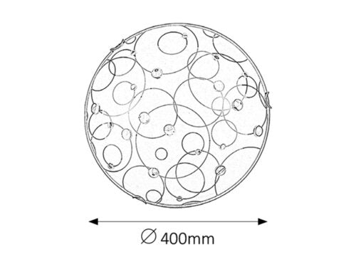 Jolly plafonjera 400x400 E27 2x60W
