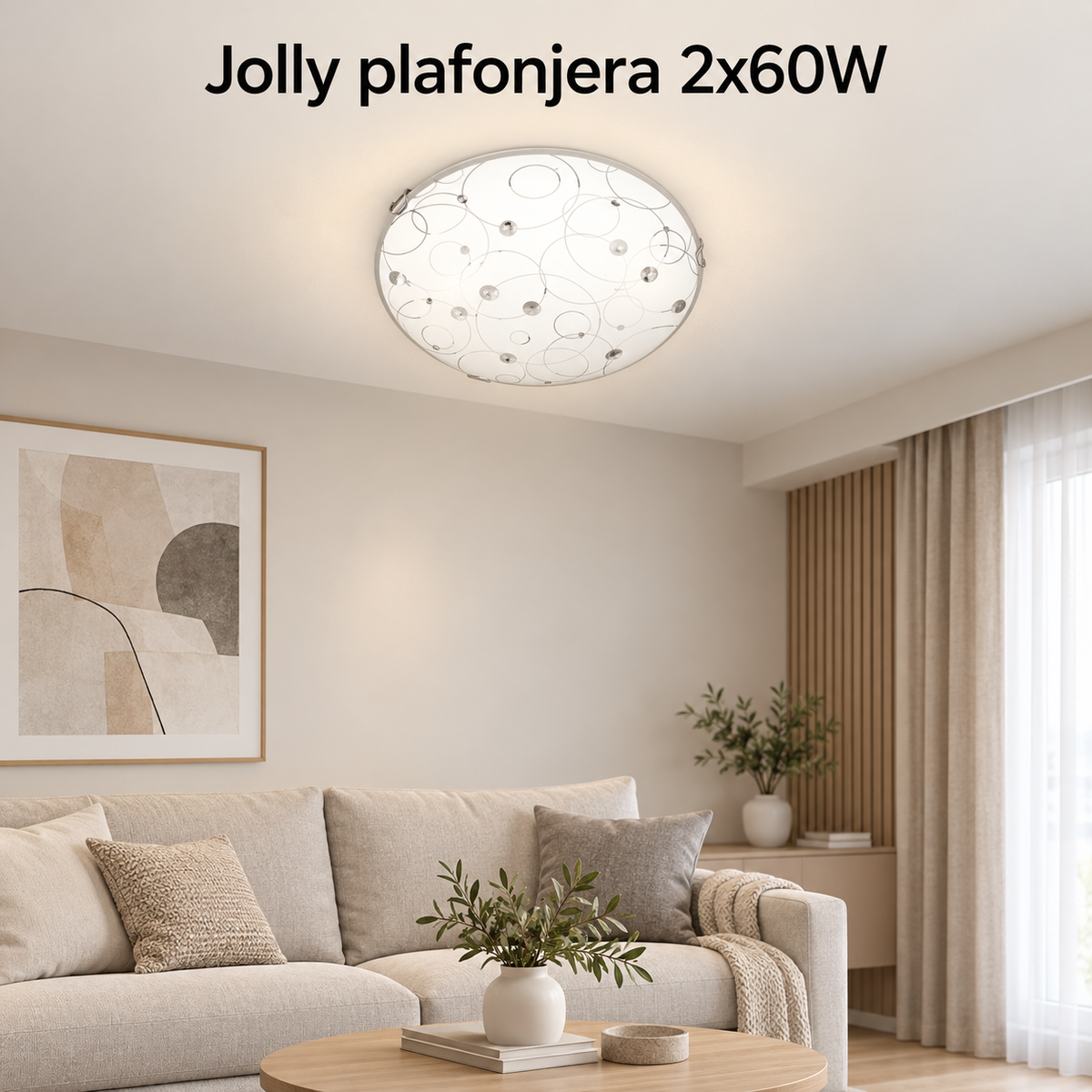 Jolly plafonjera 400x400 E27 2x60W