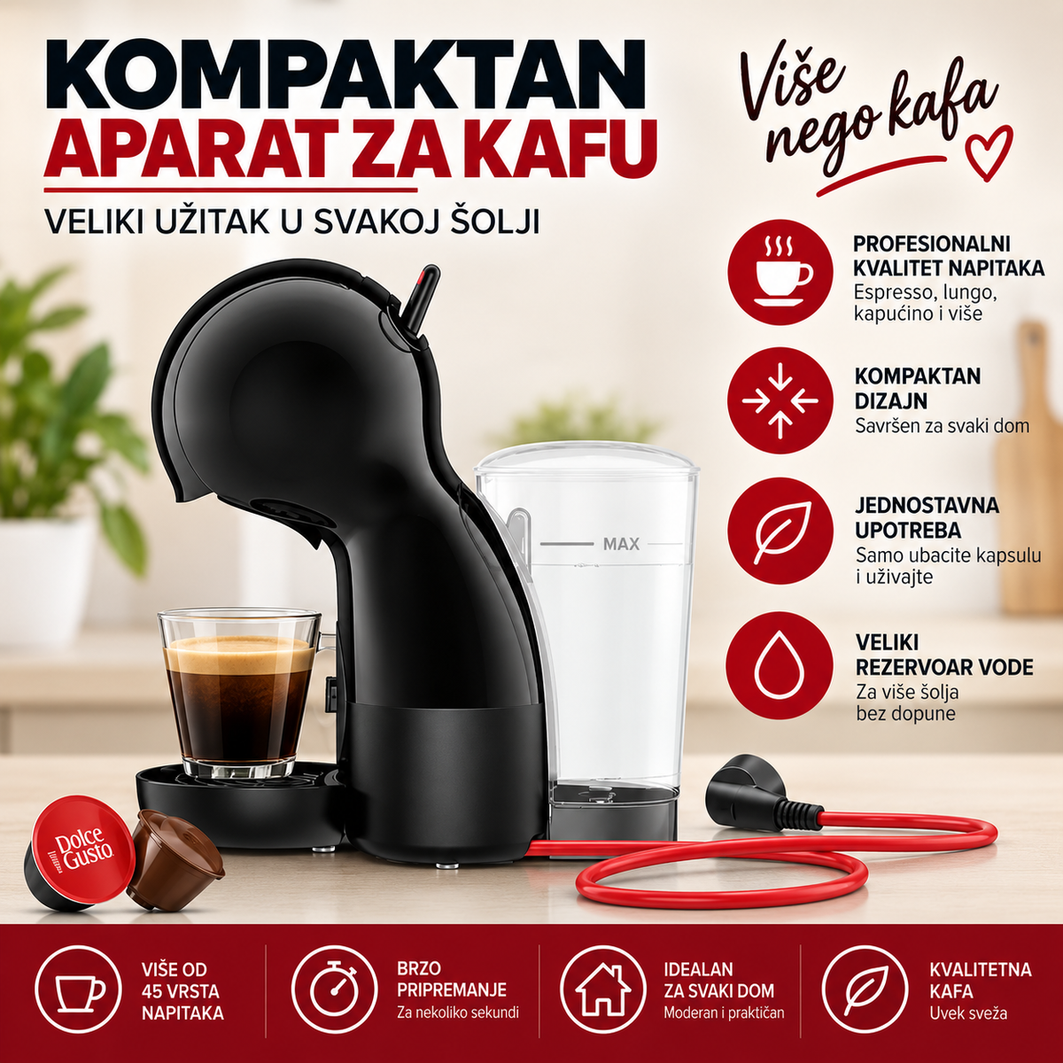 KRUPS DOLCE GUSTO APARAT ZA KAFU KP1A3B10