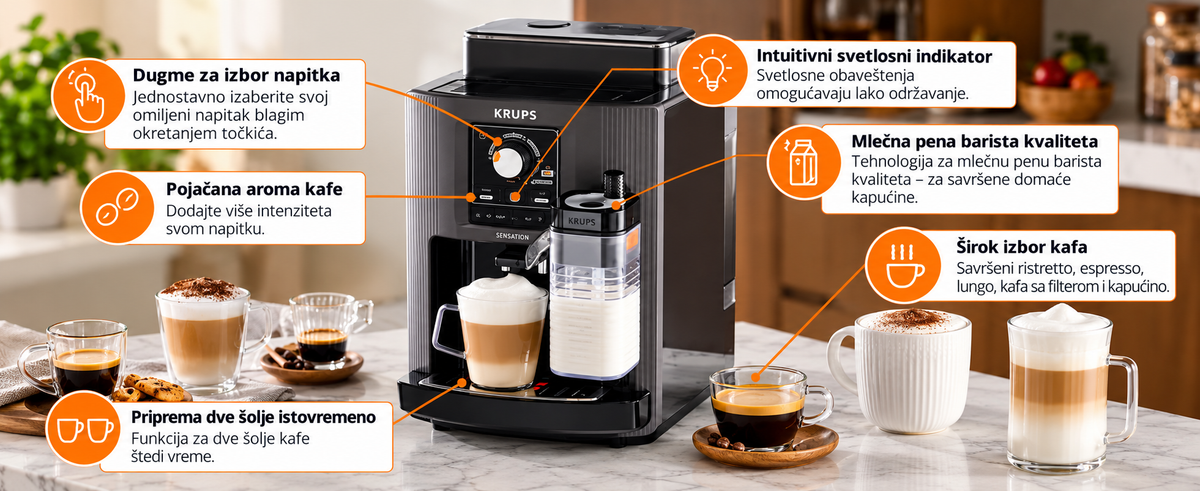 KRUPS ESPRESSO APARAT ZA KAFU EA402H