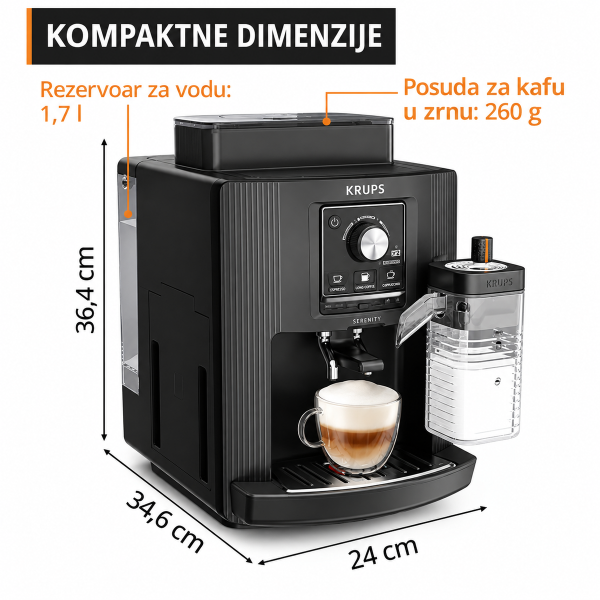KRUPS ESPRESSO APARAT ZA KAFU EA402H