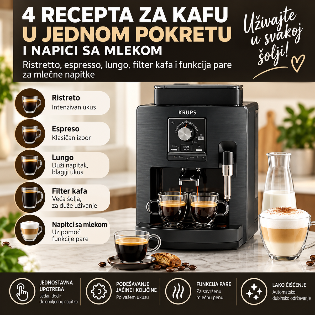 KRUPS ESPRESSO APARAT ZA KAFU EA5008