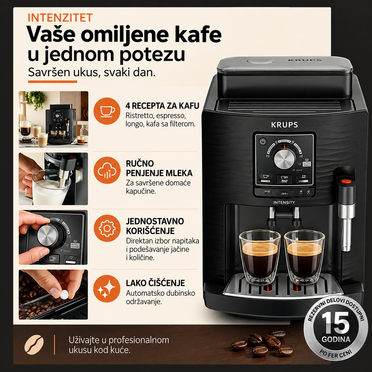 KRUPS ESPRESSO APARAT ZA KAFU EA5008