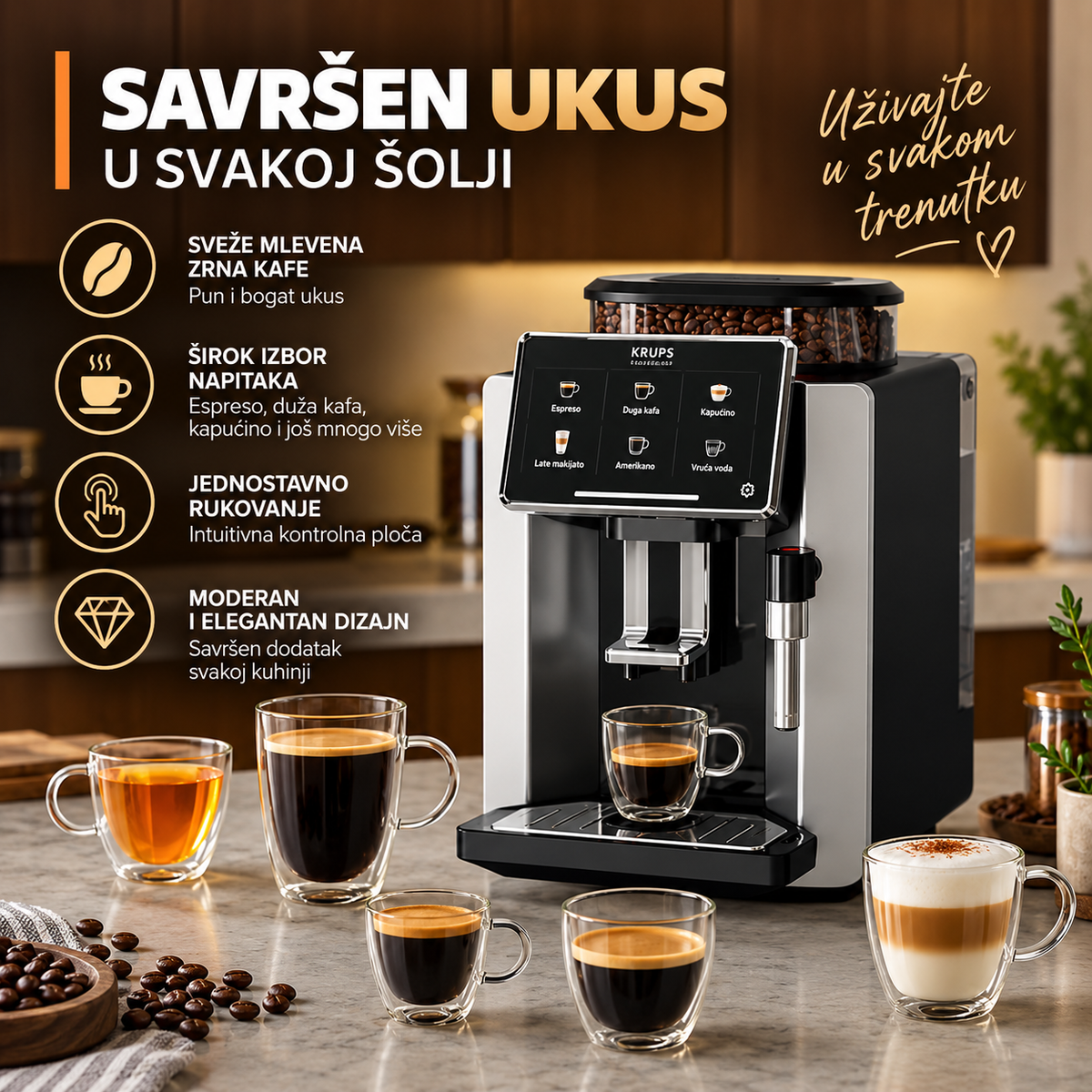 KRUPS ESPRESSO APARAT ZA KAFU EA910E10