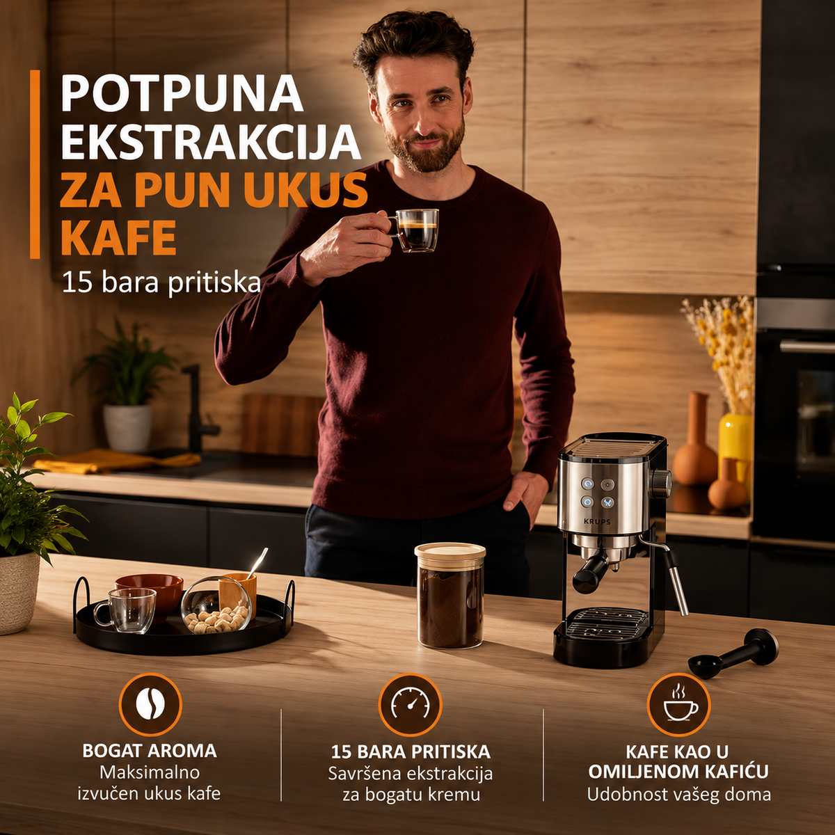 KRUPS ESPRESSO APARAT ZA KAFU XP441810