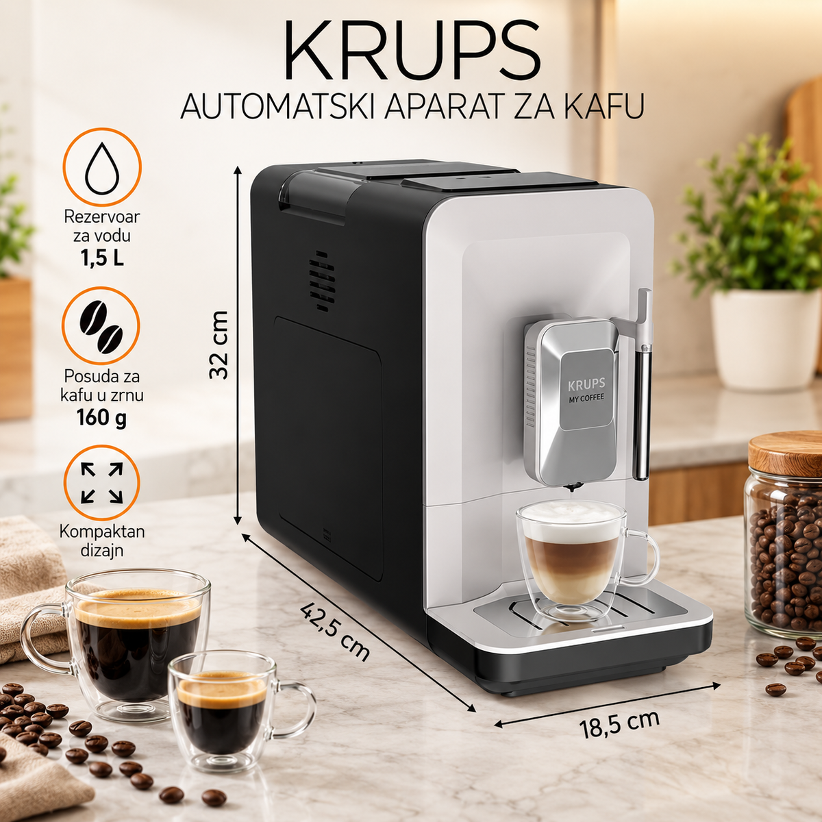 KRUPS ESPRESSO APARAT ZA KAFU EA201B