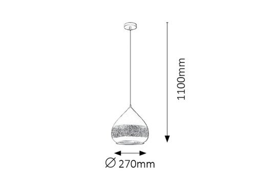 Kaia Visilica E27 1x40W crno/zlatno