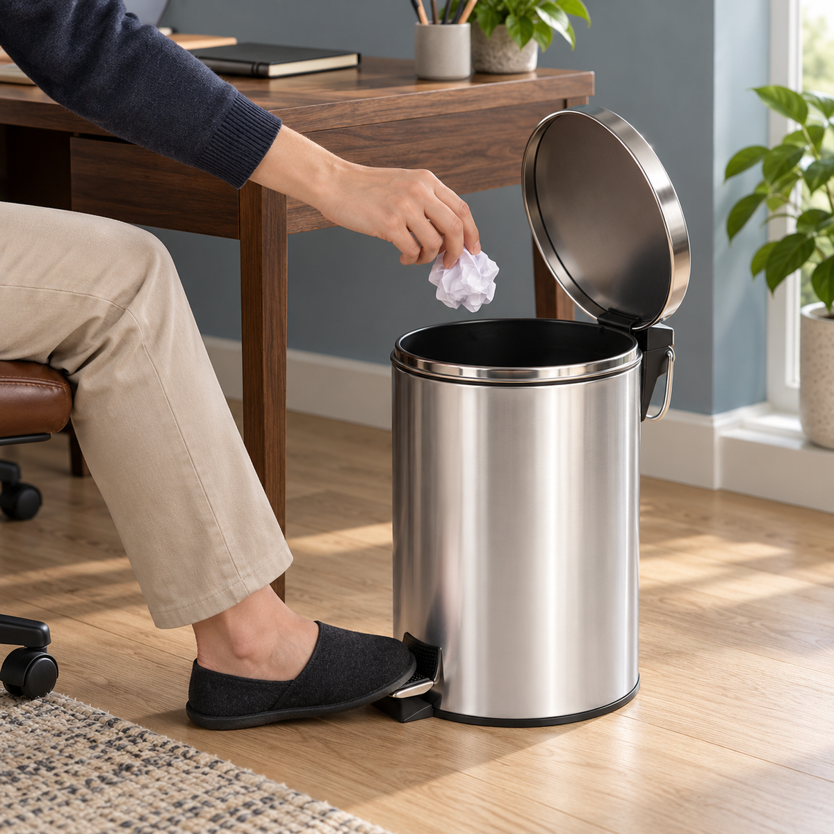 Kanta za smeće sa pedalom, 3 l, INOX ZLN6874
