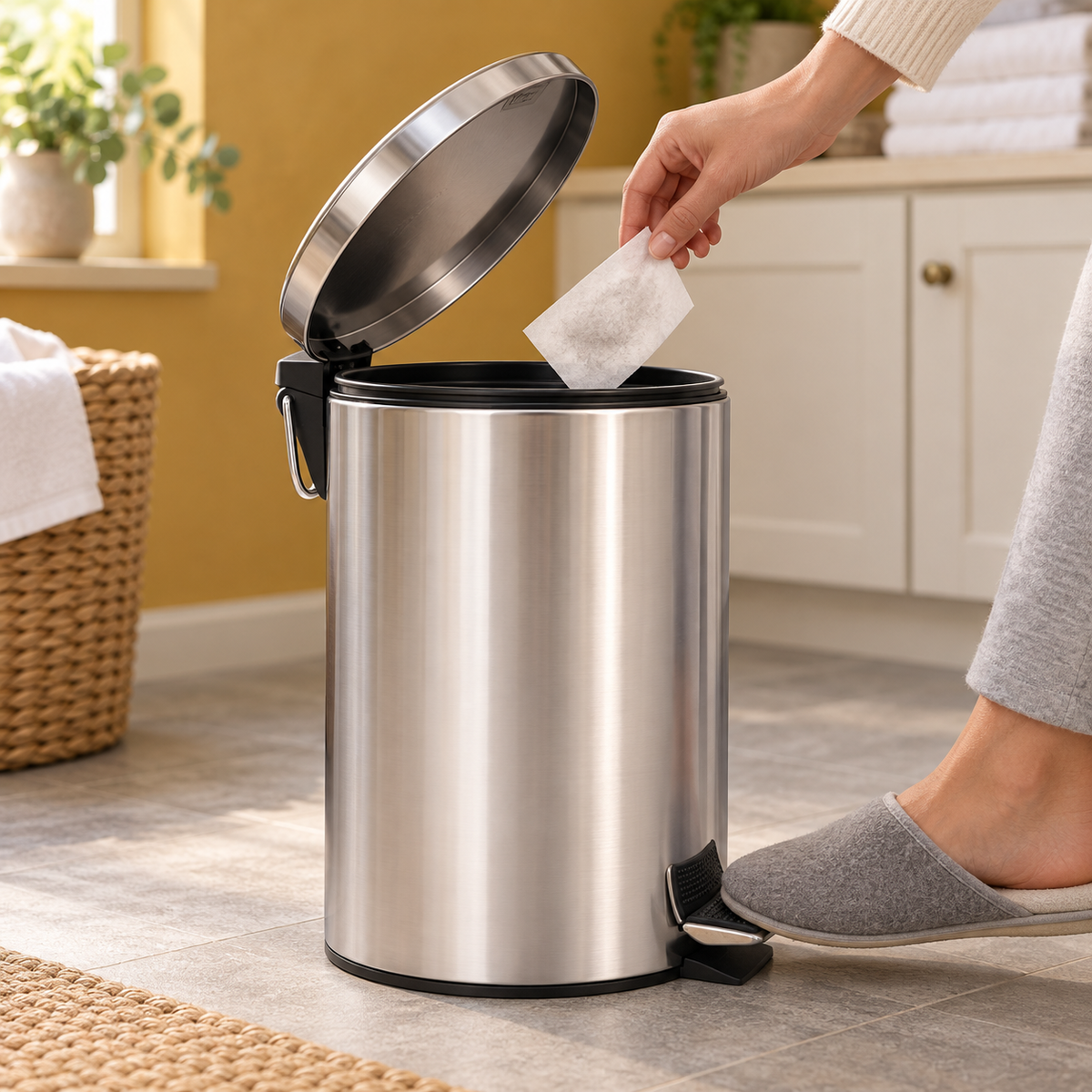 Kanta za smeće sa pedalom, 7 l, INOX ZLN6898