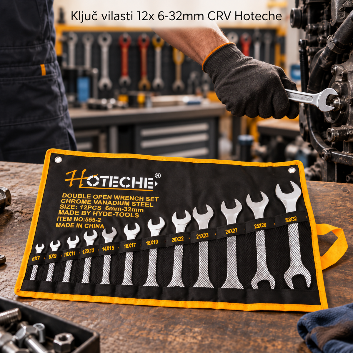 Ključ vilasti 12  6 32mm CRV Hoteche