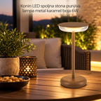 Konin LED spoljna stona punjiva lampa metal karamel boja 6W