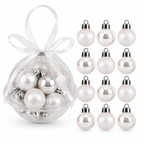 Kugle za jelku set 12kom bele  3cm 50140