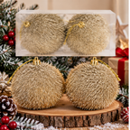 Kugle za jelku  set 2kom  10cm  gliter zlatne  594289