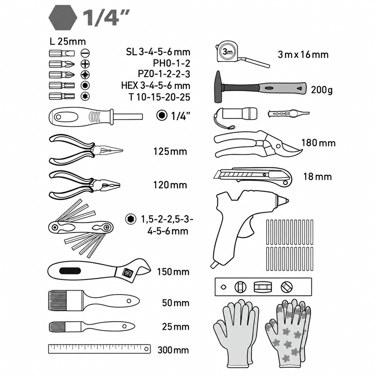 LADY SET 68 , 1/4" , EC