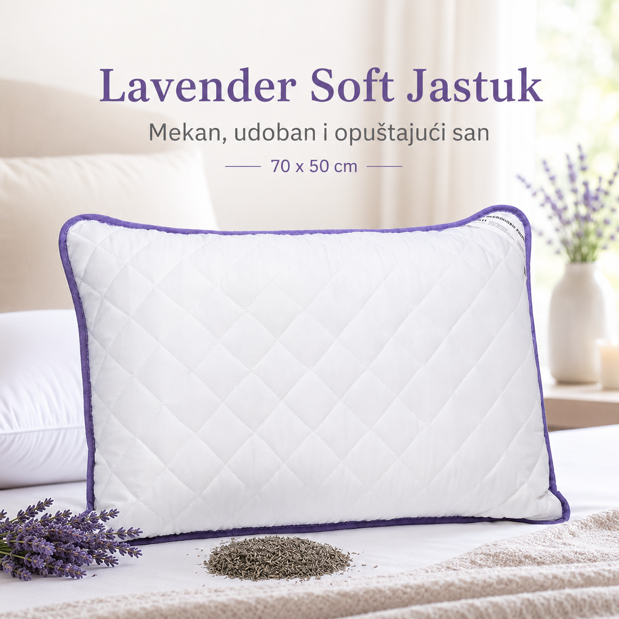 Lavender Soft Jastuk – nežna udobnost uz miris lavande