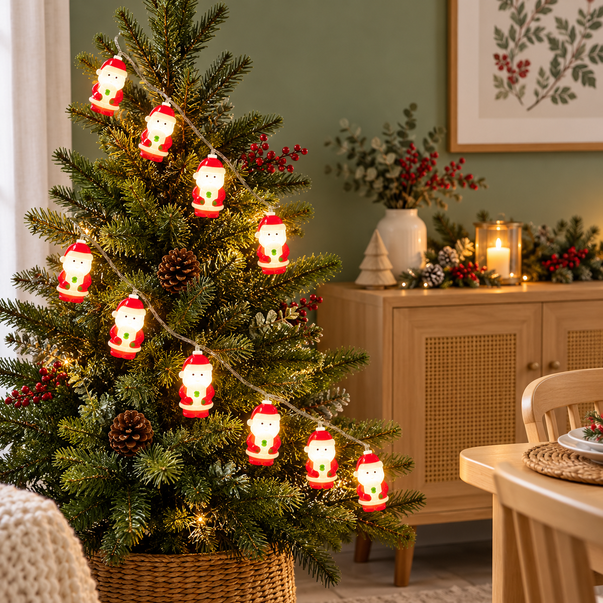 LED svetleći niz "deda mrazevi" 1.65m ML-C1013