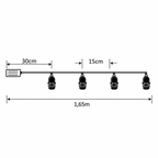 LED svetleći niz "deda mrazevi" 1.65m ML-C1013