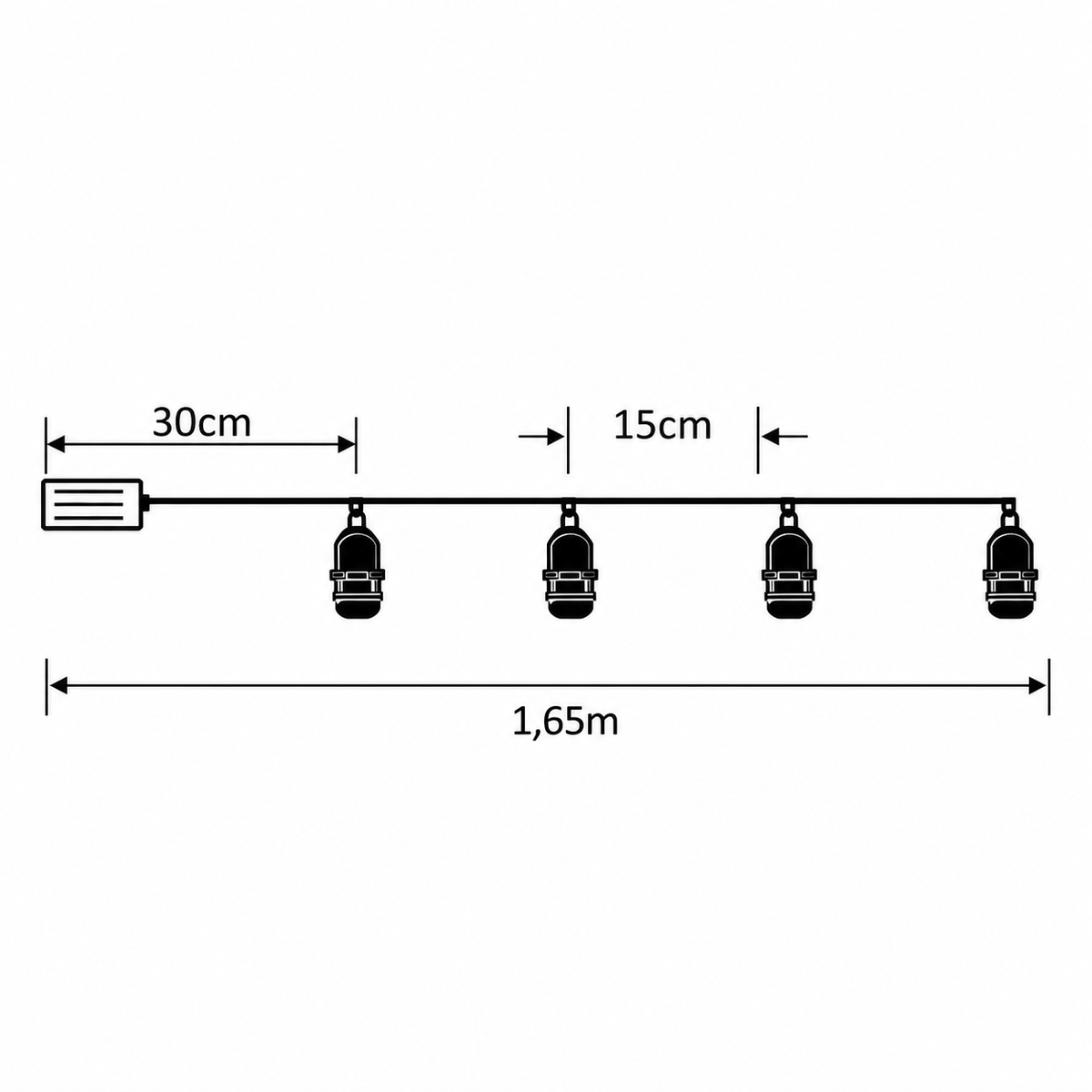 LED svetleći niz "deda mrazevi" 1.65m ML-C1013