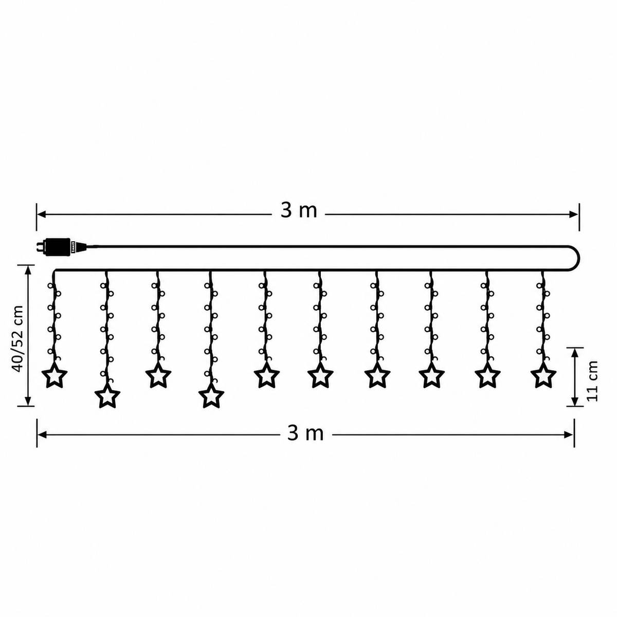 LED svetleći niz "zvezde" ML-C3005