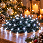 Lampice za jelku sa 100 hladno belih LED dioda KII100/WH  8m