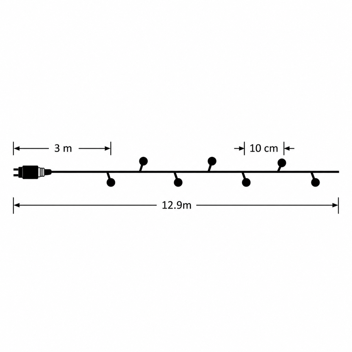Lampice za jelku sa 100 roze i belih LED dioda 10m ML-C2021