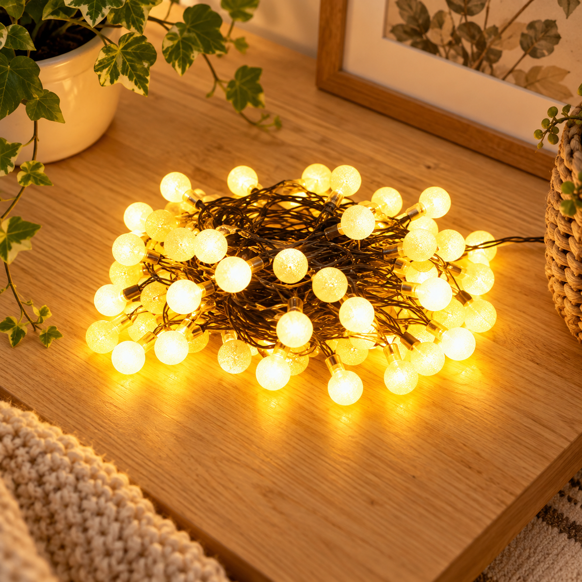 Lampice za jelku sa 100 toplo belih LED dioda ML-C2009 10m