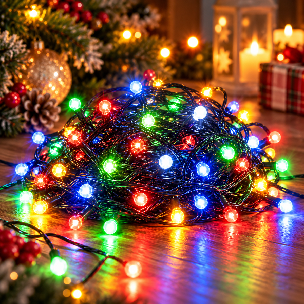 Lampice za jelku sa 100 višebojnih LED dioda ML112RGB 10m