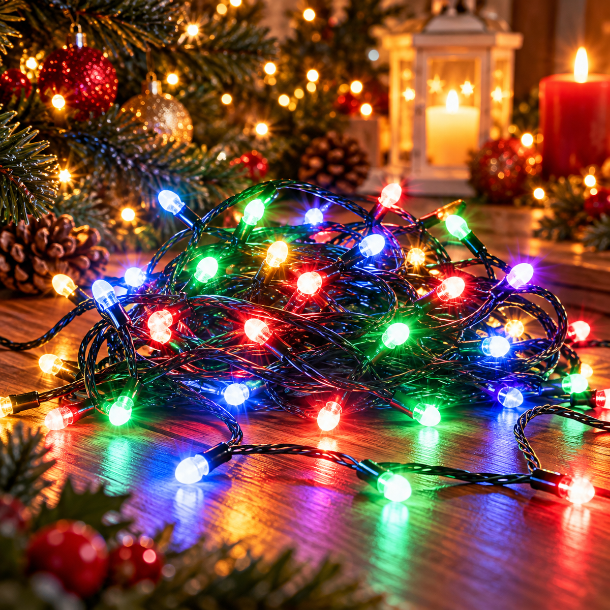 Lampice za jelku sa 100 višebojnih LED dioda ML112RGB 10m