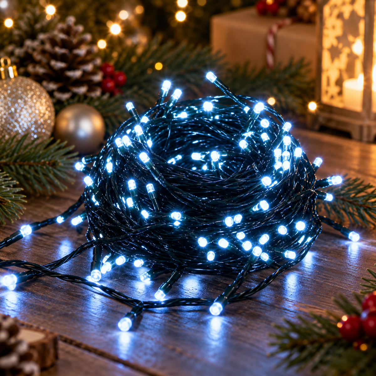 Lampice za jelku sa 200 LED dioda dnevno svetlo ML-C2005 20m