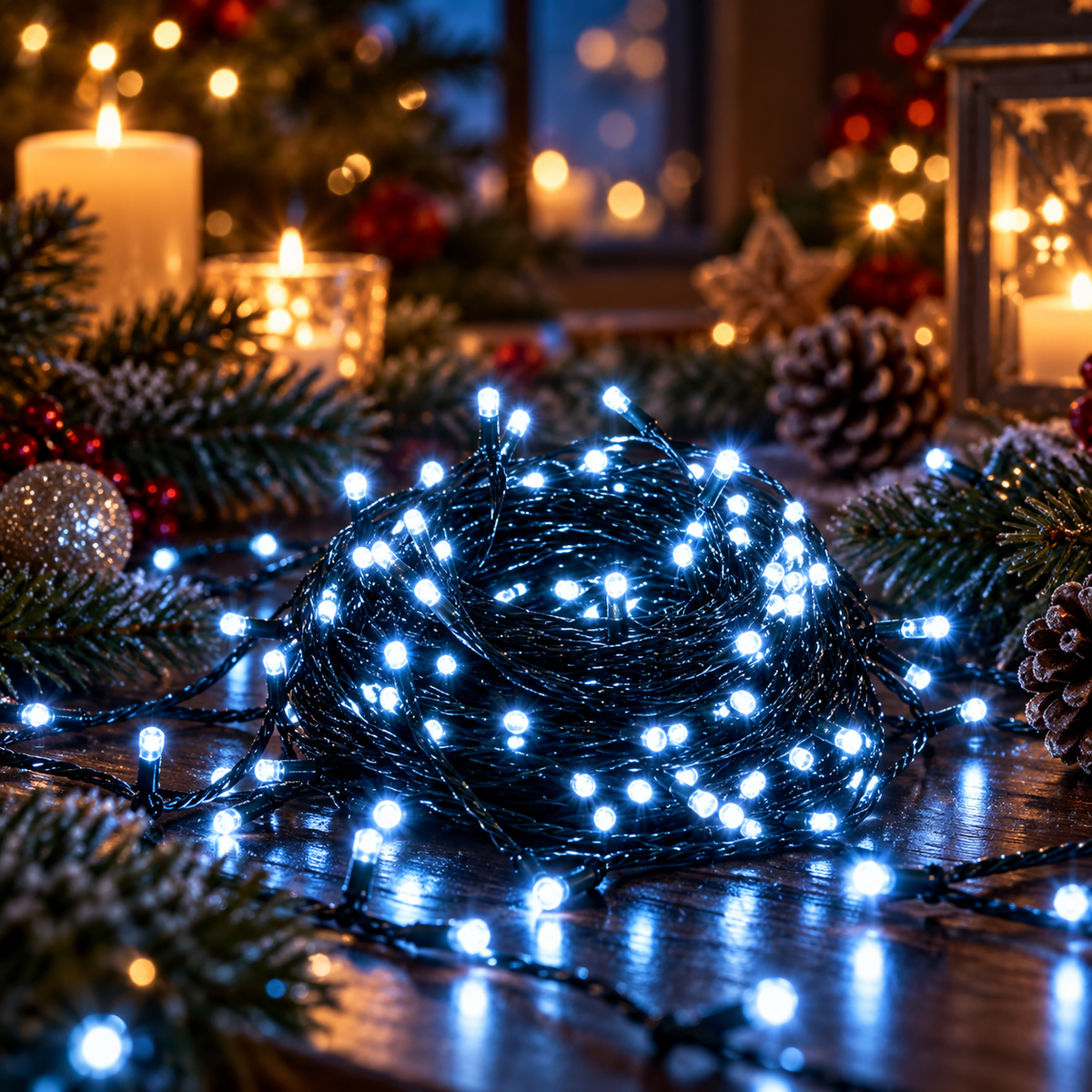 Lampice za jelku sa 200 LED dioda dnevno svetlo ML-C2005 20m