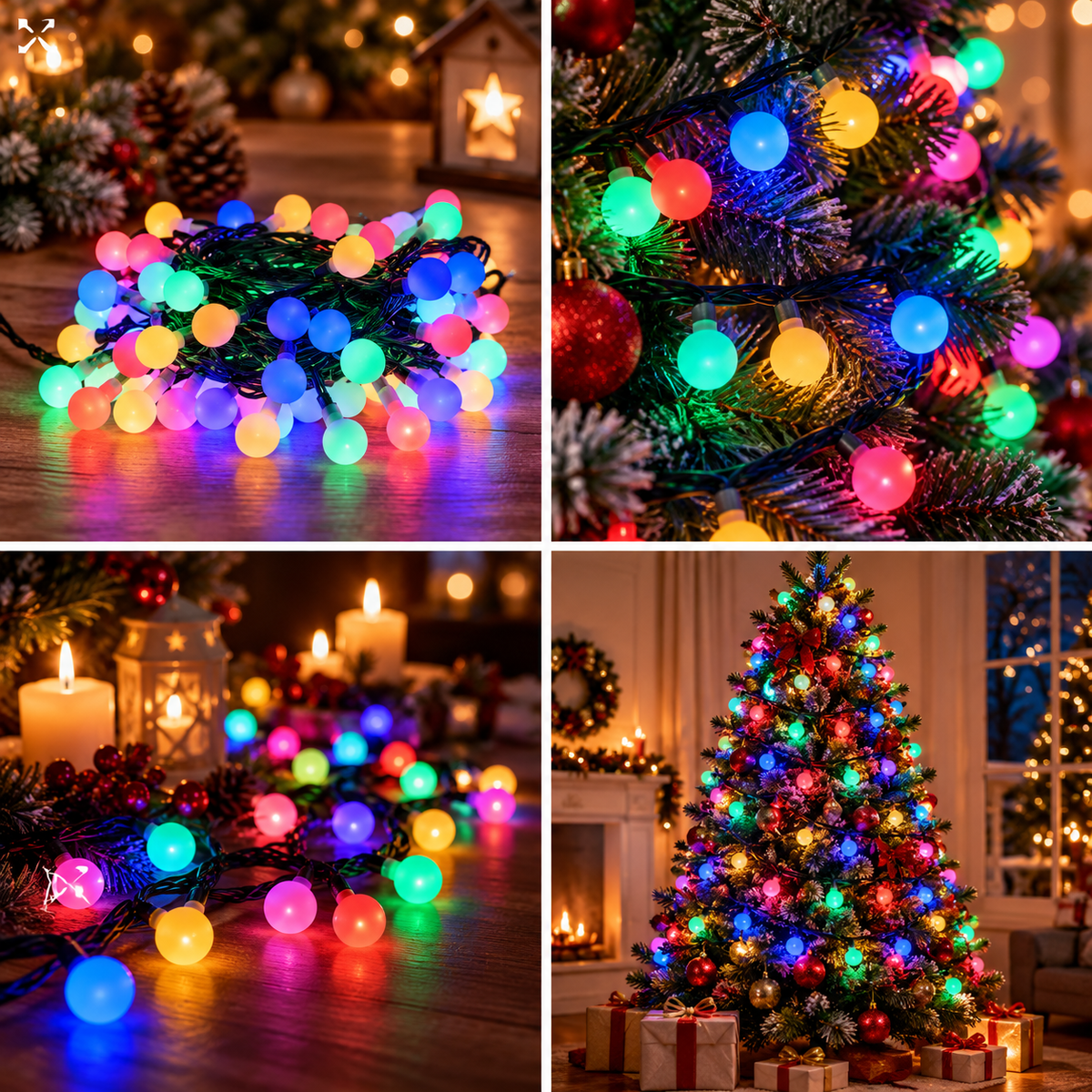 Lampice za jelku sa 200 višebojnih LED 20m + daljinski ML-C2024