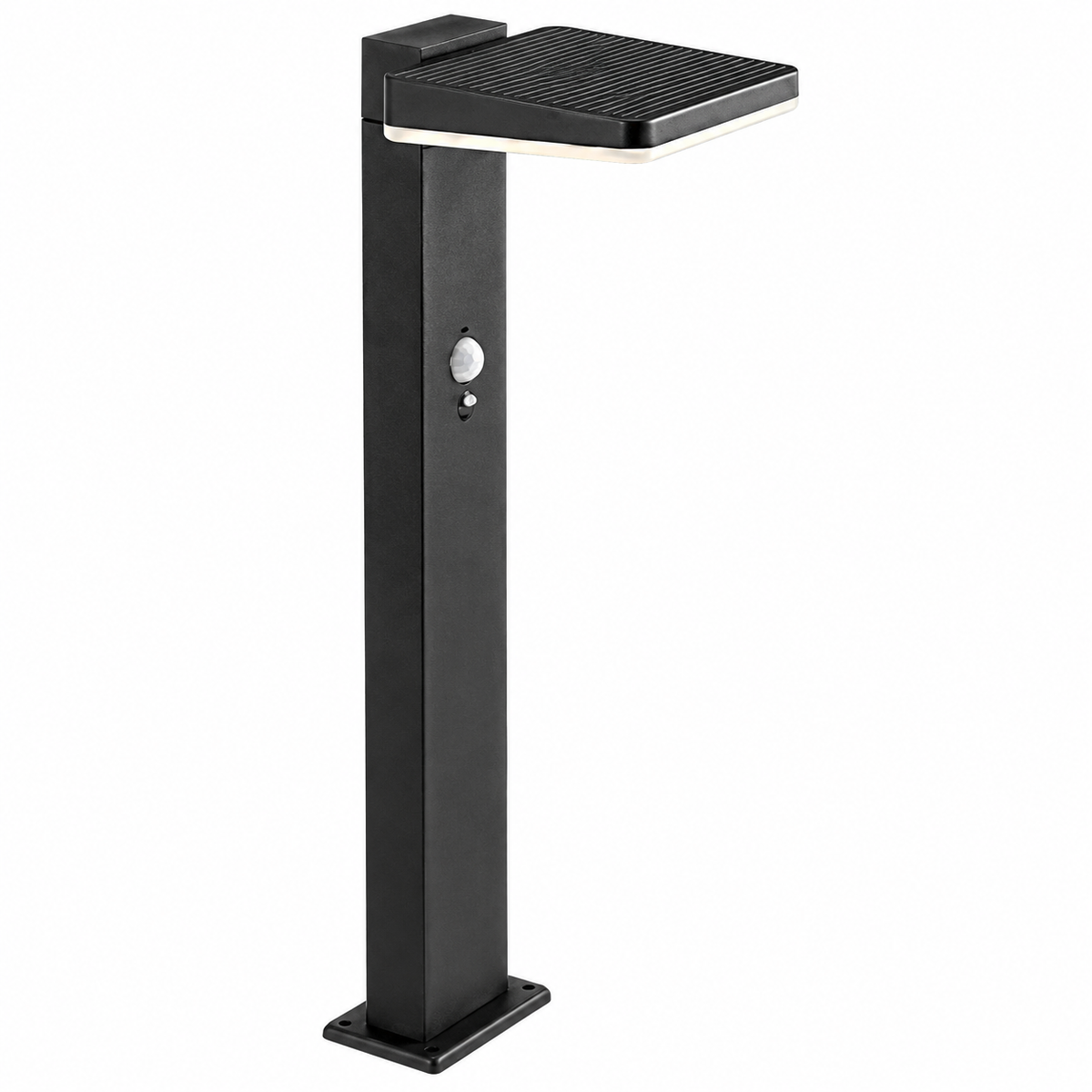 Lasset solarna podna aluminium crna LED 4W visina 50cm senzor pokreta